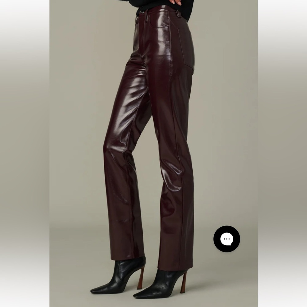 Joe's Jeans Dark Burgundy Straight Leg Pants